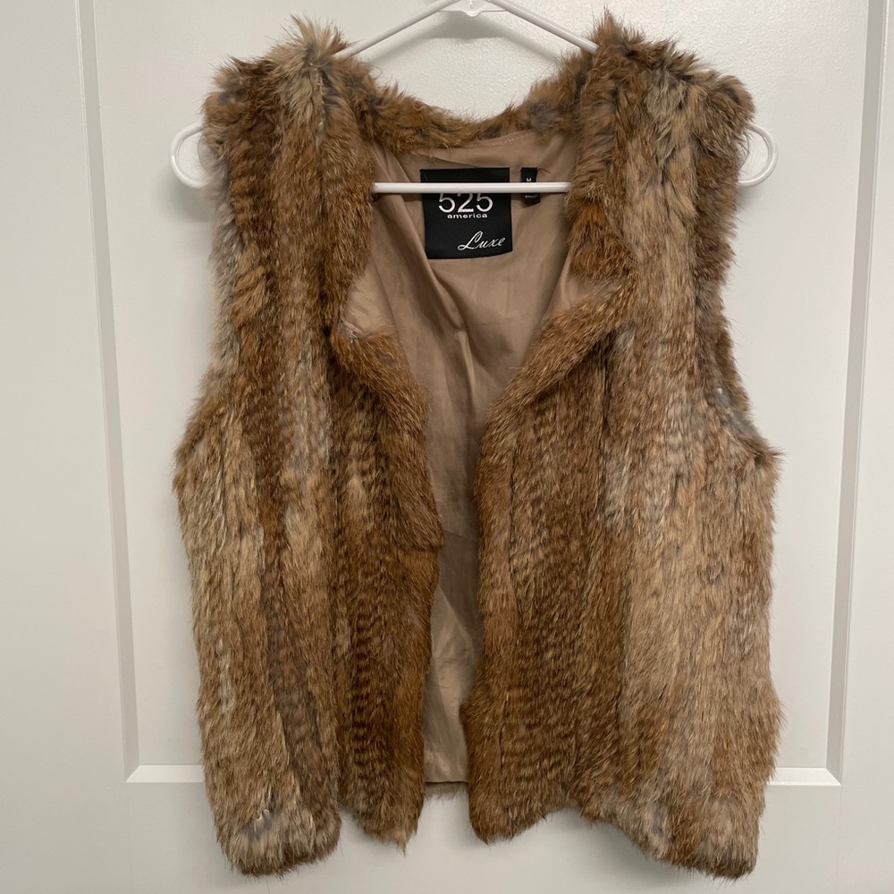 525 America Open Rabbit Fur Vest